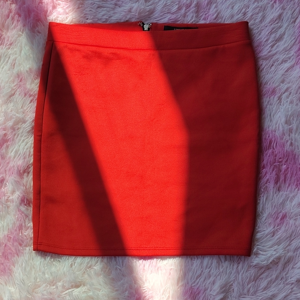 Forever 21 Vibrant Red Pencil Skirt